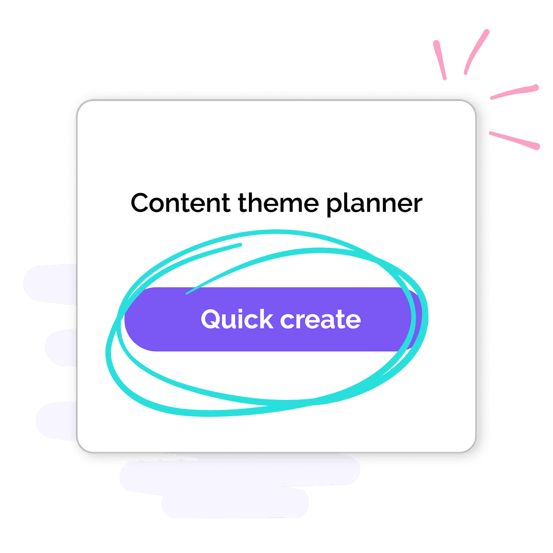 Quick create feature with button highlighted by circle